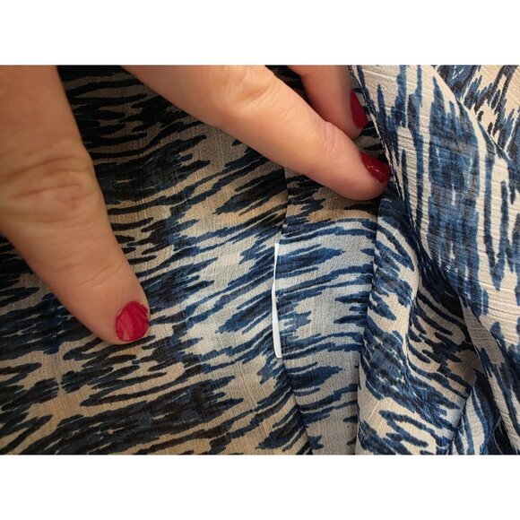 O'Neill Womens Swim Cover Up Sz M Blue Multi Bali Print Sheer Boho‎ - Picture 7 of 12